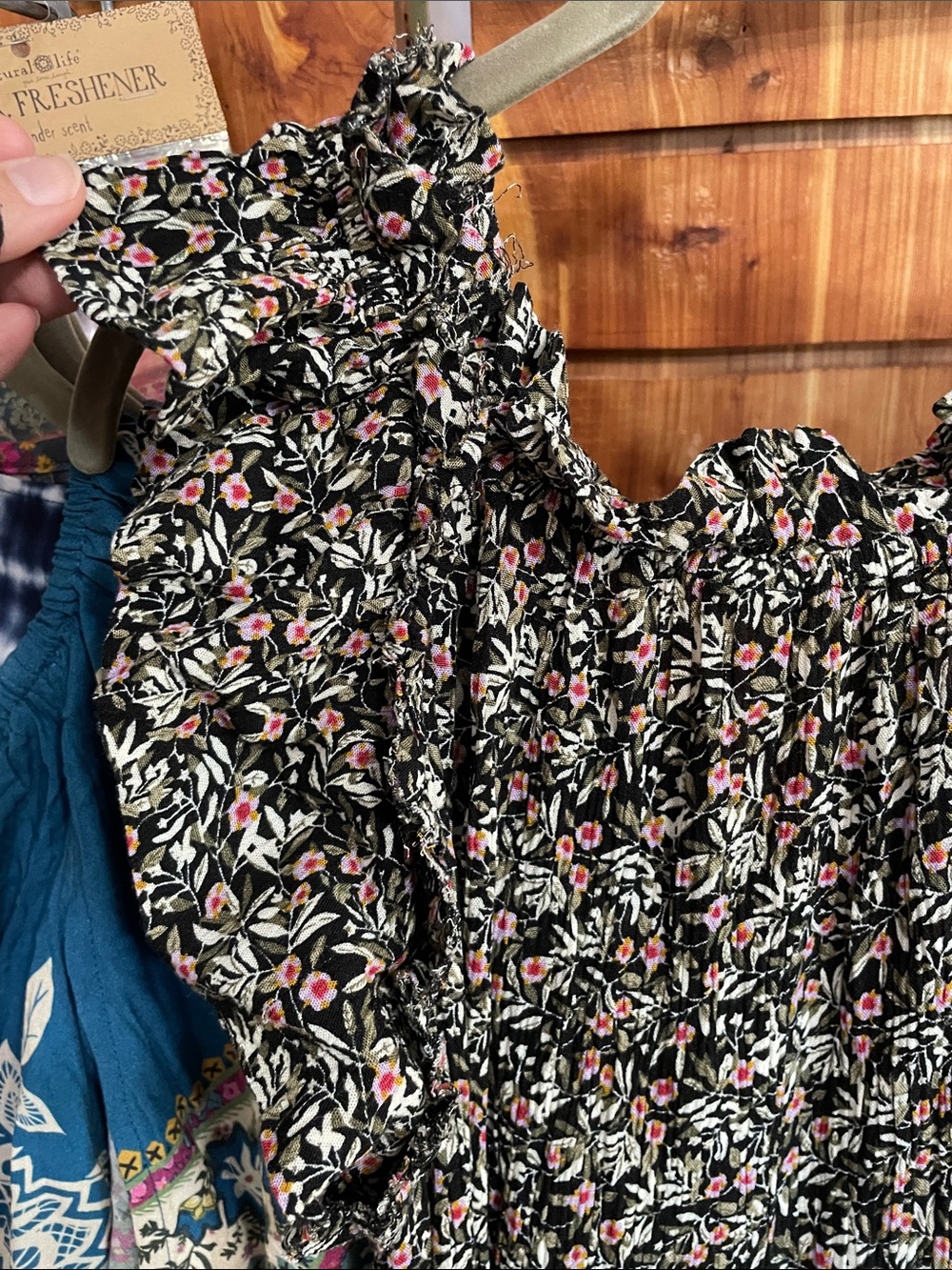 NATURAL LIFE Havana Nights Black Floral Ruffle-Tie Maxi Dress - Picture 15 of 17